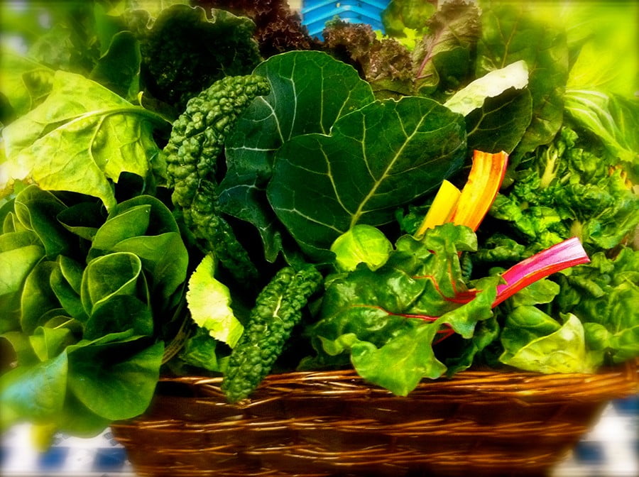 green leafy vegetables 2-3 times a week