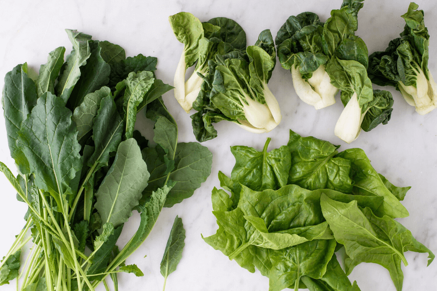 Green and leafy vegetables