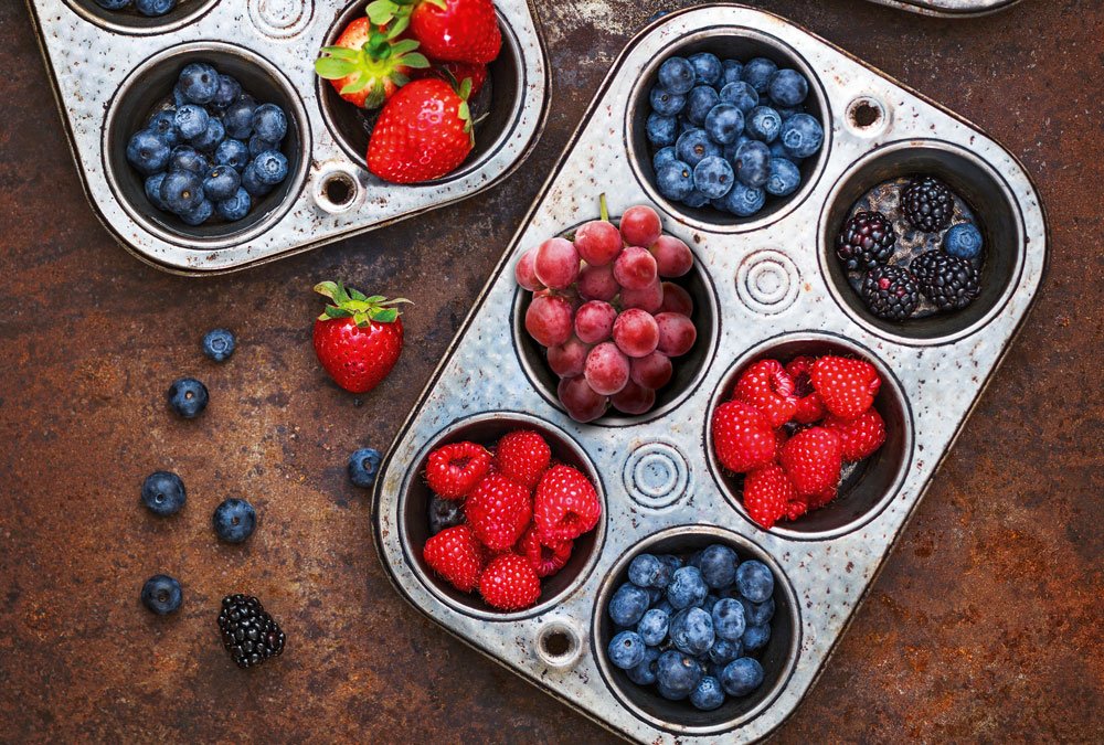 berries and grapes 